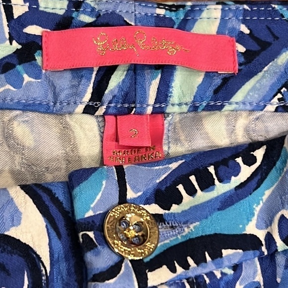 ๐ธ Lilly Pulitzer Kelly High Rise Skinny Ankle Pants Size 2 - Picture 4 of 8